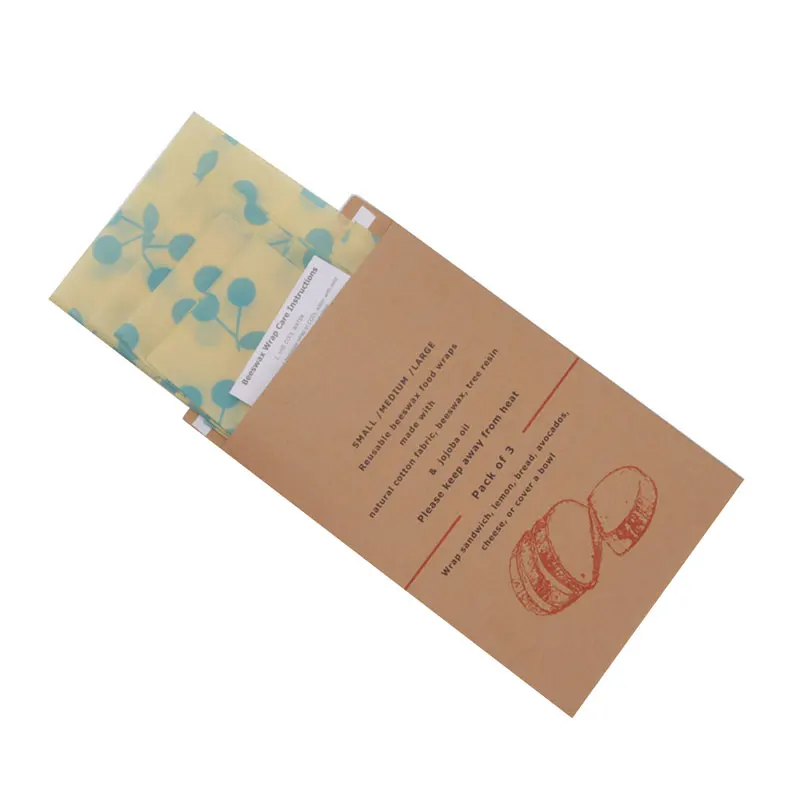 
Factory Direct Sale 2021 New Arrivals Waterproof Beeswax Reusable Food Wrap 
