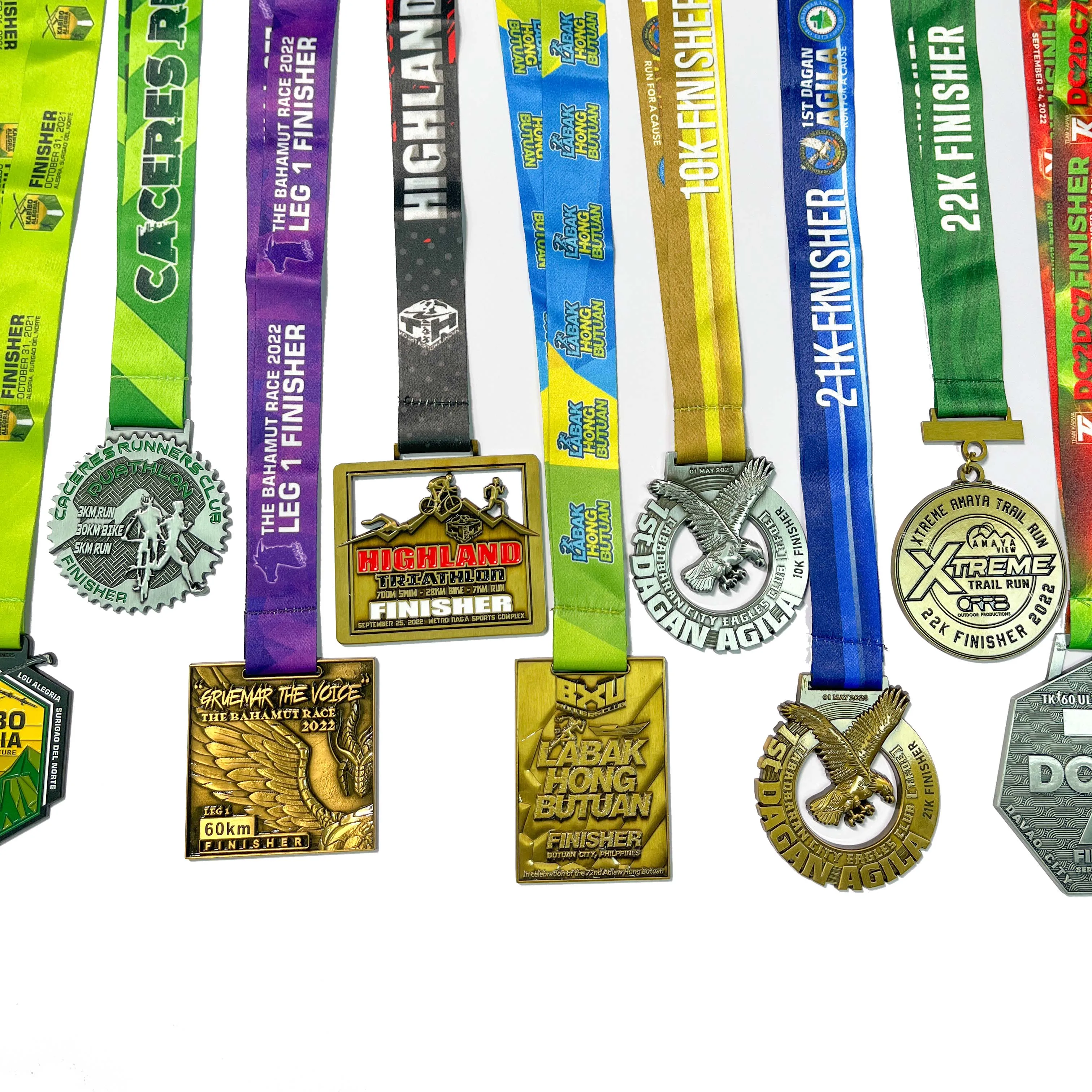 Customized Winners Runner Football Soccer Gold Blank Design Sports Metal Custom Medals And Ribbons Trophies Medallas Medal