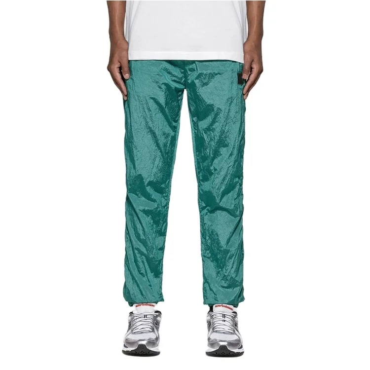 Stylish Lightweight Windbreaker Track Pants  Waterproof Mens Sweatpants OEM Custom Service Casual Skinny Mint