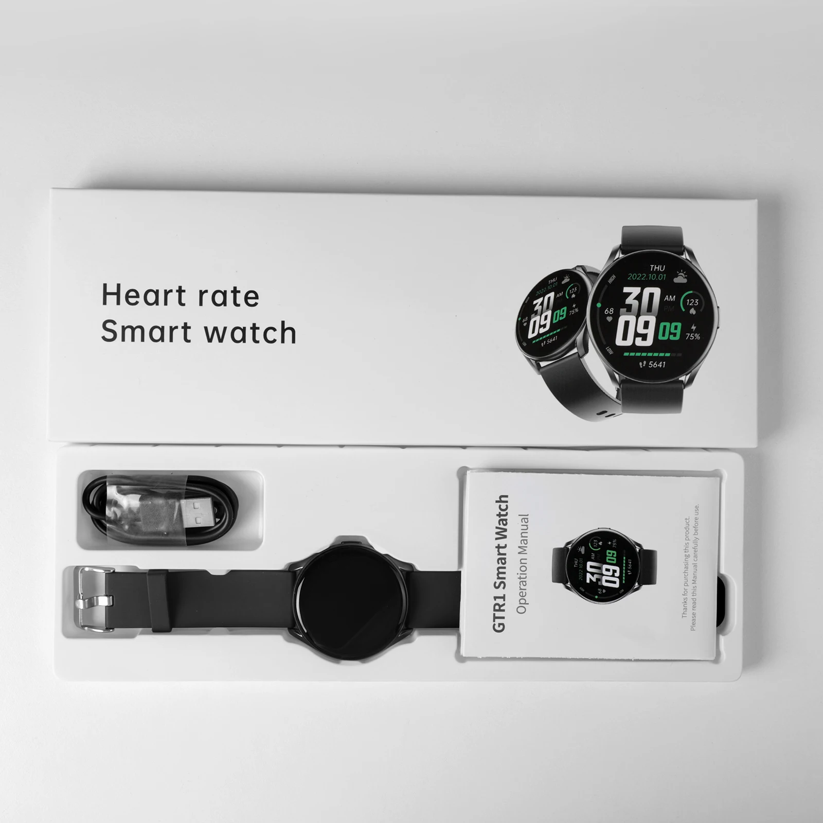 Starmax GTR1 SDK Custom Round Dial Display Smart watch Bluetooth 5.2 Runmefit Music Control Multiple Sports Modes SmartWatch