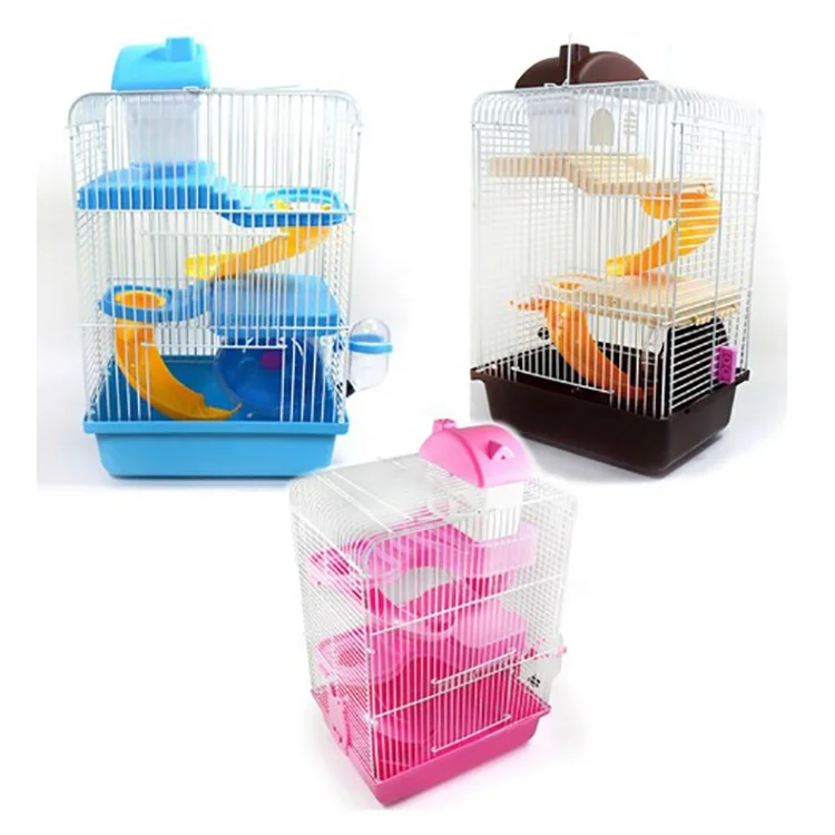 Factory wholesale Bilayer Luxury Hamster Cage villa Portable Travel Cage for Small Animals