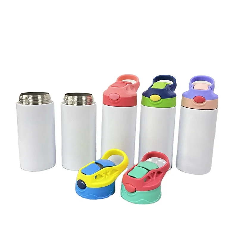 Не содержит Бисфенол А для термопечати, белая детская сублимационная чашка из нержавеющей стали 304 с двойными стенками, 350 мл, 12 унций