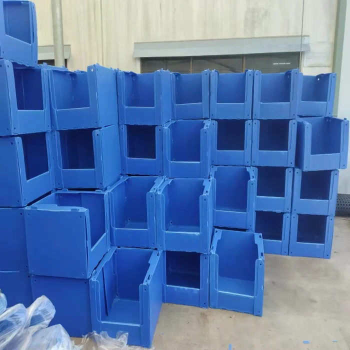 Wholesale Customized Corflut Foldable Stackable Plastic Storage Warehouse Picking boxes & Bins Snap Folding Storage Box