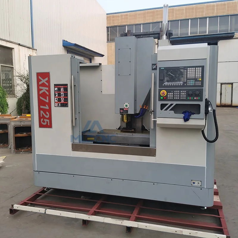 3 axis servo  low cost cnc milling machine vmc7124 XK7124 vertical machining center with european union ce certification