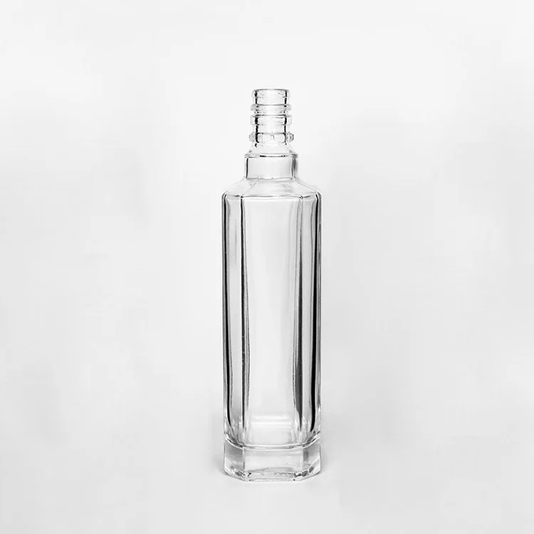Оптовая продажа на заказ бутылка для ликера из текилы Джина виски водки стеклянная с пробковым духовым напитком плоский и спиральный рот