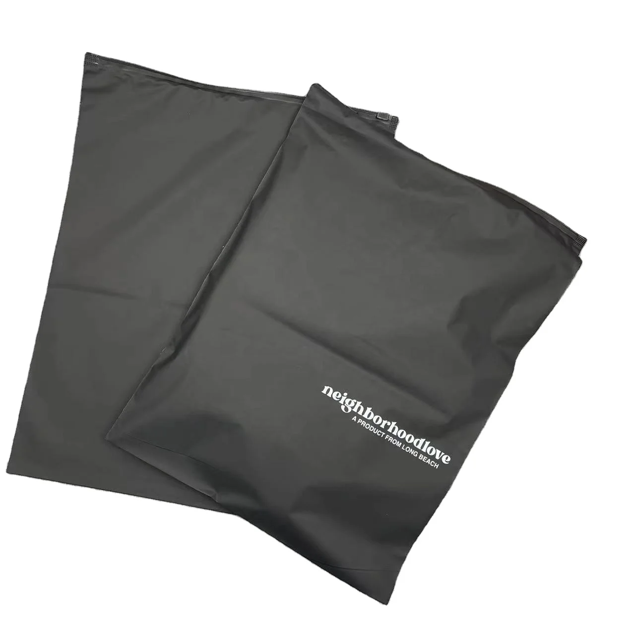 Wholesale Custom PVC Packaging Black Frosted Zipper Bag Square Bottom Clothing Rice Featuring Screen Printing Surface Handling