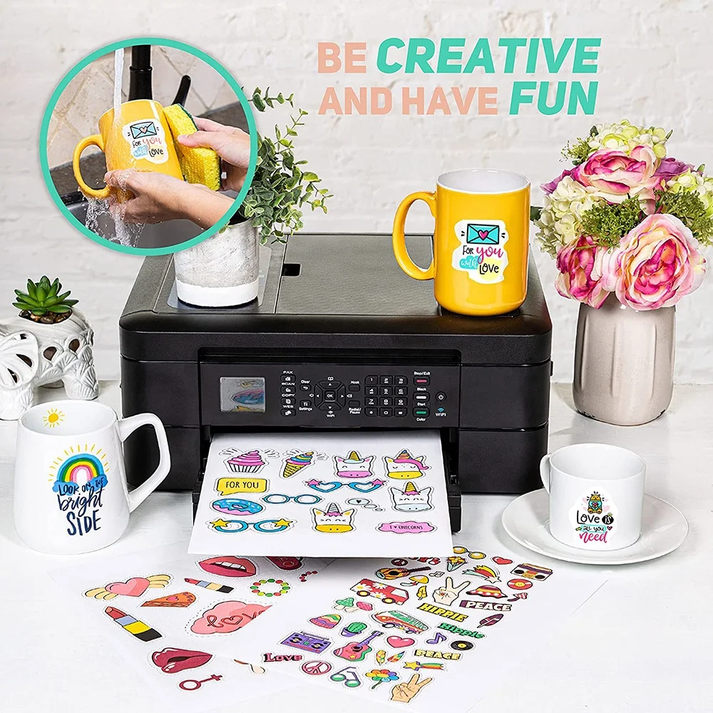 Custom printing waterproof vinyl adhesive holographic vinyl sheet for inkjet and laser printing