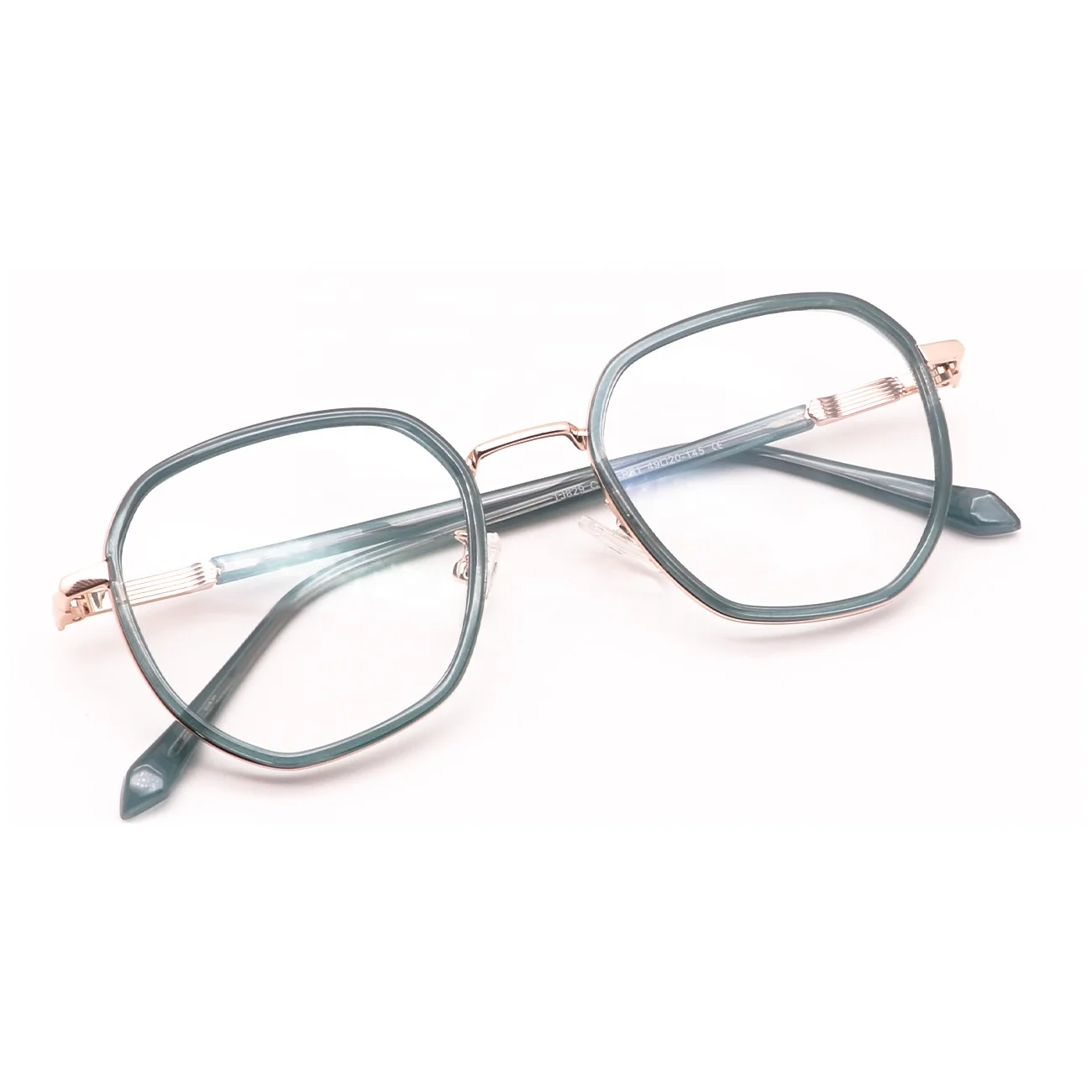 Fashionable TR90 Square Spectacle Frames Anti Blue Light Blocking Eyeglasses Pink Gold Eye Glasses Frames for Men Women UV400