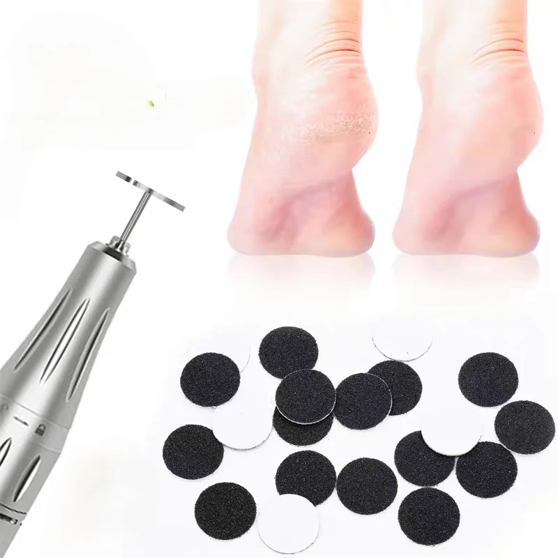 Manicure Pedicure Callus Cuticle Dead Skin Removal Sanding Paper Nail Drill Bit Tool Hollow Mandrel Grinding Disc
