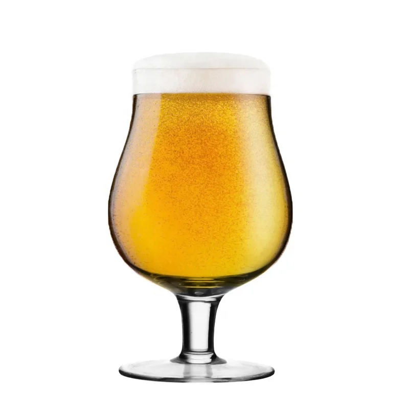Custom LOGO hand blown crystal Goblet craft beer glass,Tulip Beer Glass Cup for bar Party