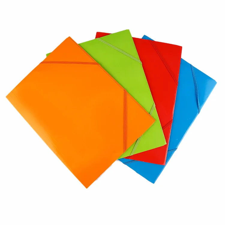 Elastic Binding Rope Bag Folder Sturdy File Data Bag Elastic Band Drawing Folder with Inner Flaps