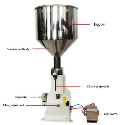 manual small desktop ice cream jam sauce juice bottle oil perfume liquid paste cream honey bottle filling machine