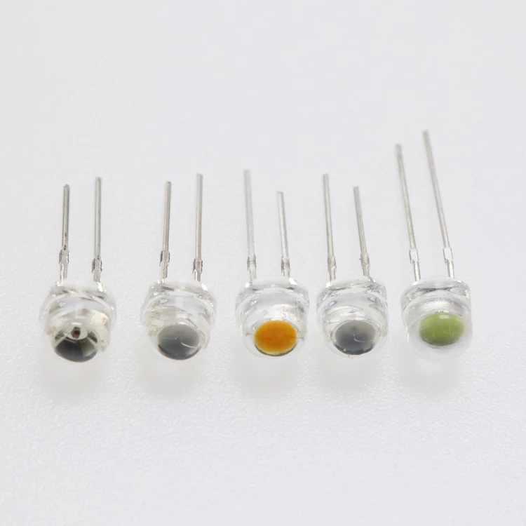 Straw Hat Led Diode 2V 3V 4.8mm 5mm 8mm Big Chips high brightness Ice Blue Pink Purple Orange Warm Whiteb Red Green.