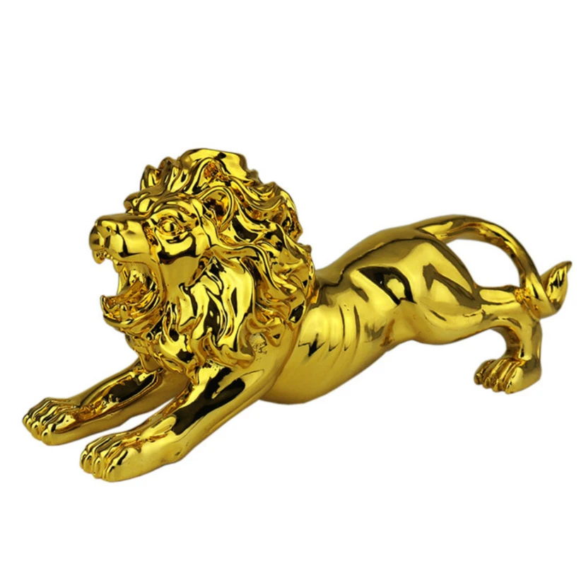 Small Size Lion Animal Animal Art Modern Desktop Sculpture Animal Lion Sculpture Hotel Sculpture Car Ornament For Home