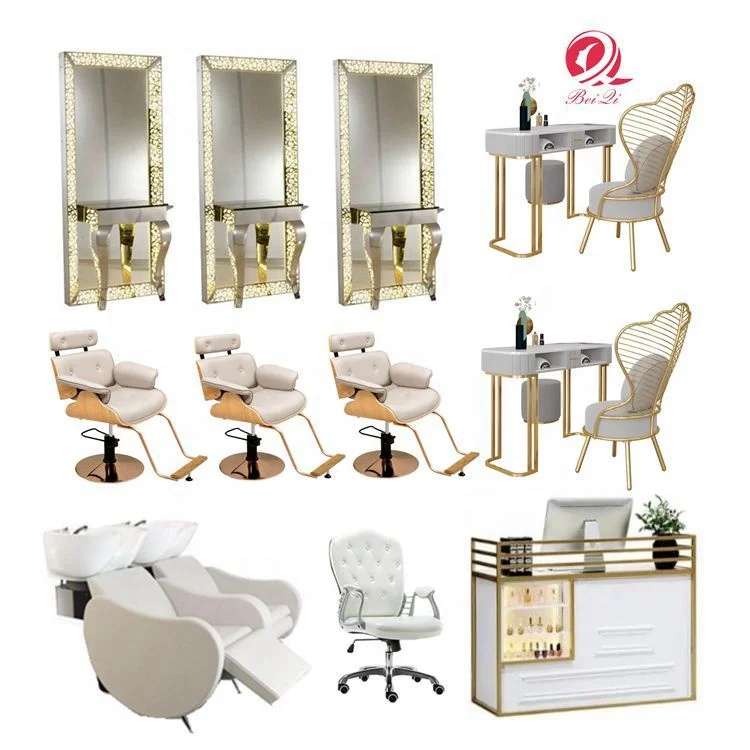 Modern beauty salon furniture sets hair styling hairdressing chairs barber