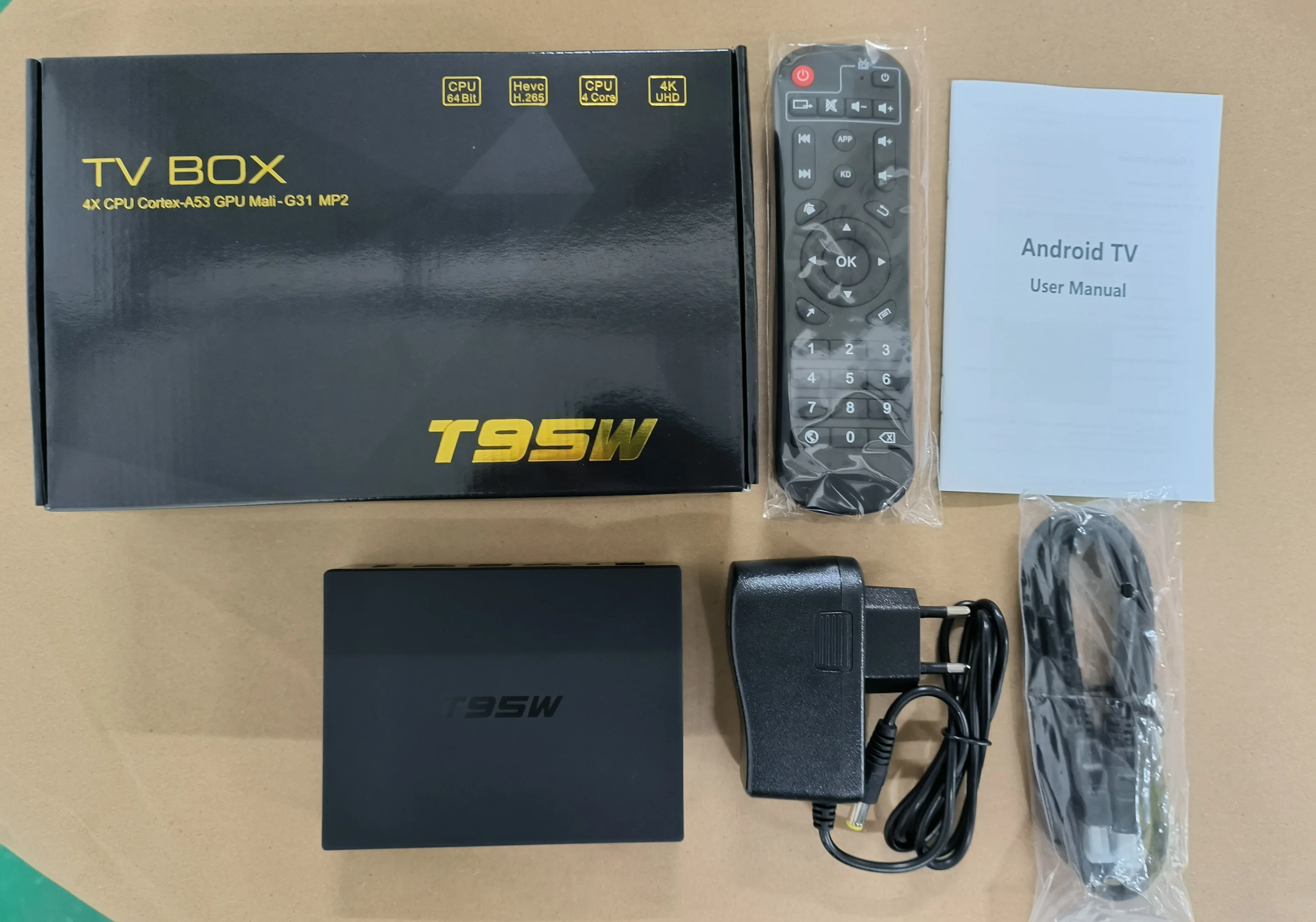 Reeshine t95w 4g memory Amlogic s905w2 ATV 4gb 32gb controle tv box atacado