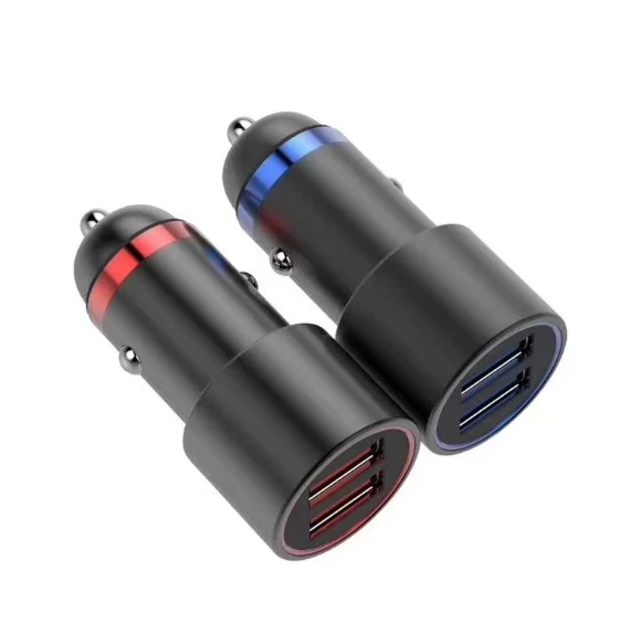 
PENGFAIES Wholesale Aluminum Usb Car Charger Portable 3.1A Car Usb Charger With Input 12V-24VDC Car Charger 