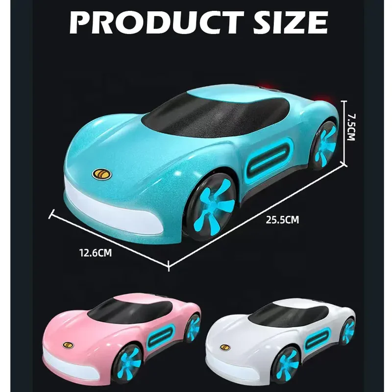 1/16 spray car with light slant rotate horizontal drift stunt rc remote control high speed toy