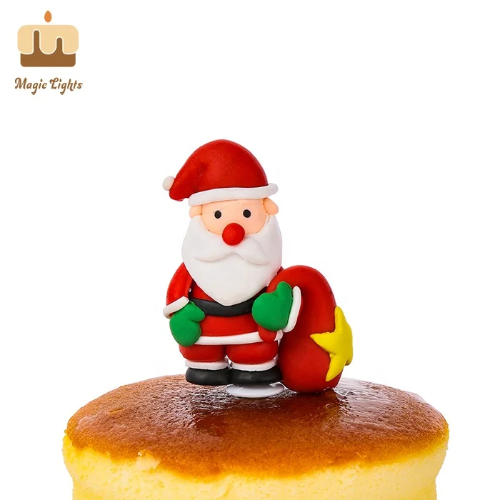 Mini Christmas Cake Decoration Santa Claus Bulk Polymer Clay
