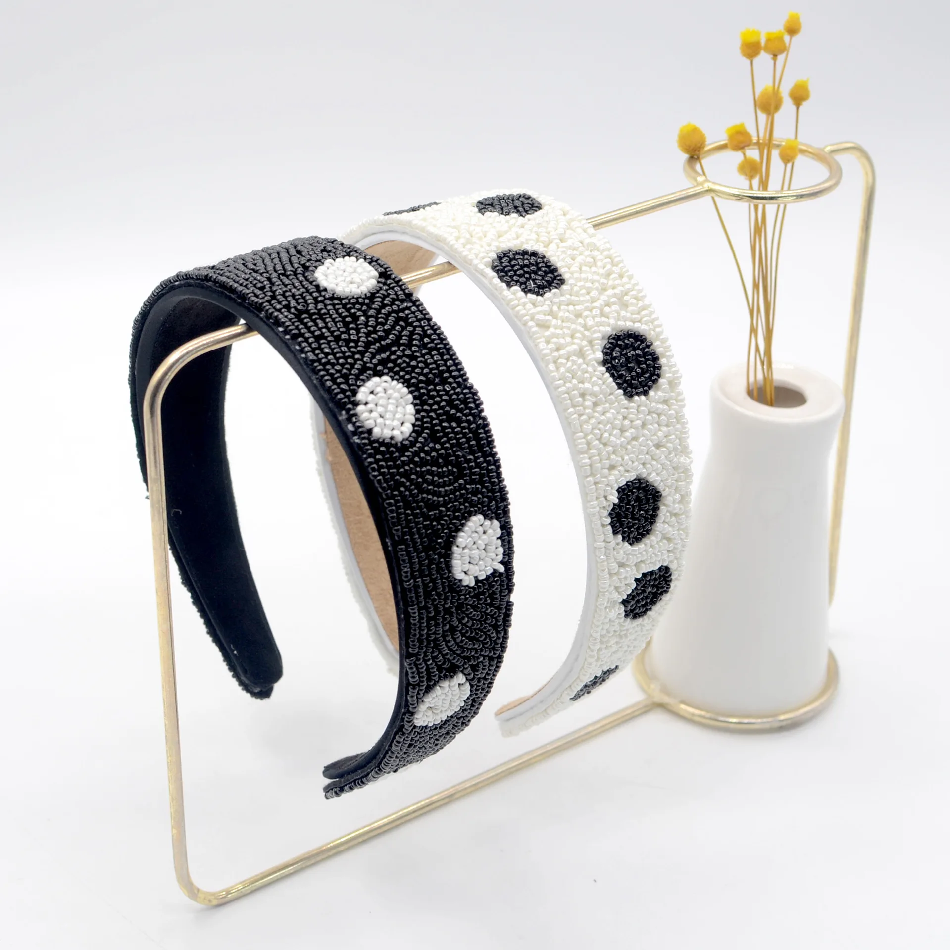 2021 unique design cow headband acrylic hair accessories luxury rhinestone headband Korea diamond head band wholesale