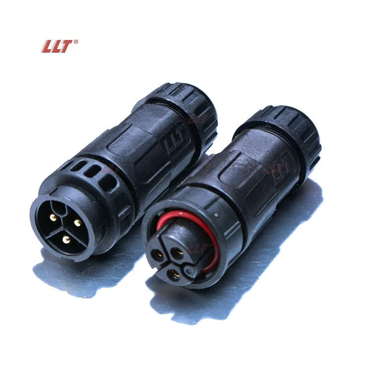 LLT OEM M19 2 3 4 5 6 7 8 9 10 12 14 pin Installable round waterproof e bike battery connector