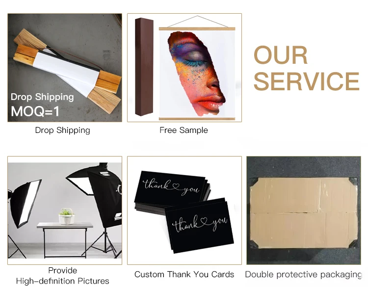 Магнитная вешалка для постера под заказ, подвеска для постера из тикового дерева, 16 дюймов для стен, деревянные вешалки для постера