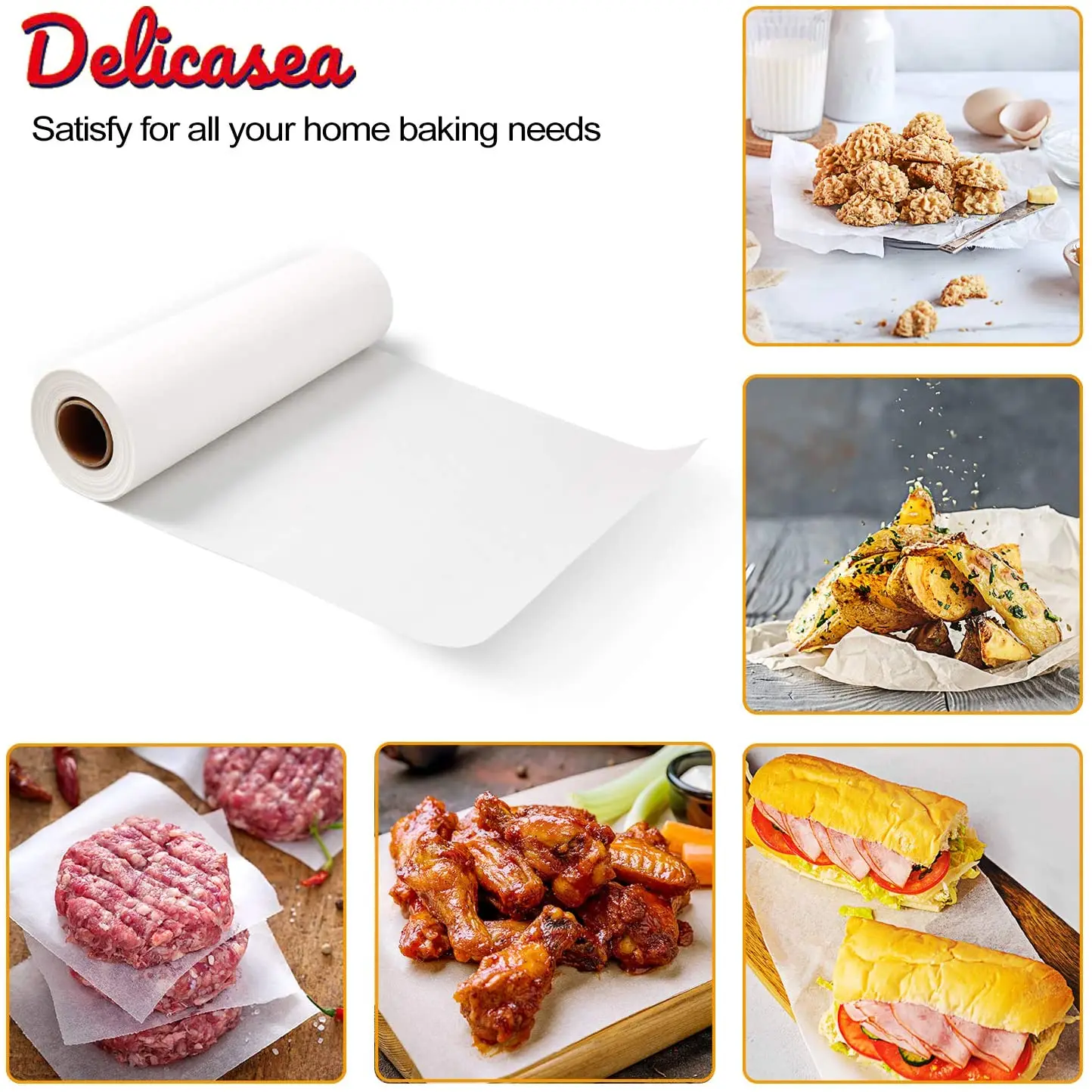 20 meter biodegradable non stick paper for baking cookiers parchment paper roll for baking for home baking restaurants