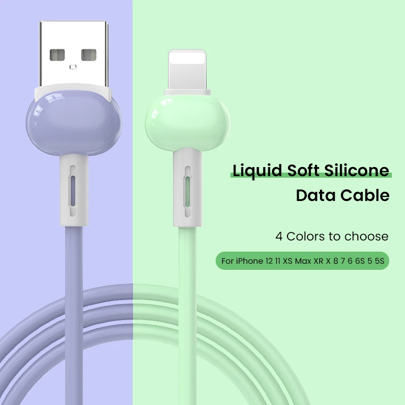 Мягкий резиновый USB-кабель для быстрой зарядки и передачи данных 3