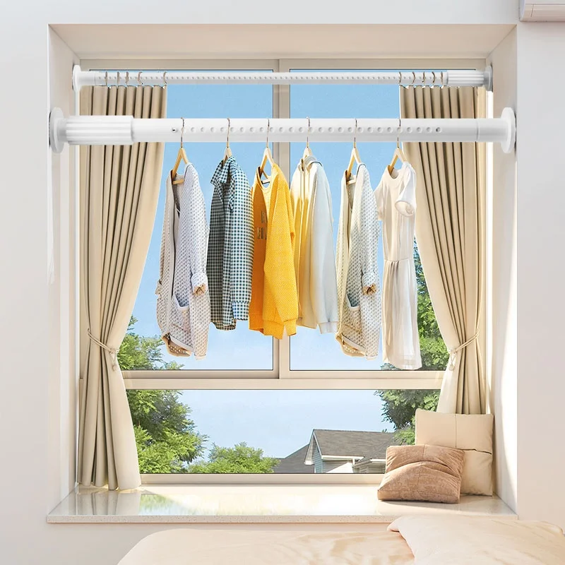 1.1-1.6m Tension Pole Flower Pot Display Stand Adjustable Planter Holder Shelf Telescopic Plant Rack for Decorate curtain rod