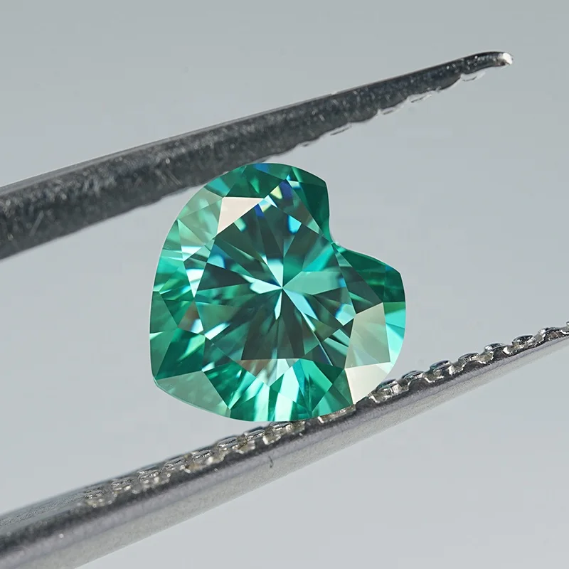 SICGEM Highest Quality Blue Heart Cut Lab Created Sapphire Excellent Loose Gemstones Moissanite