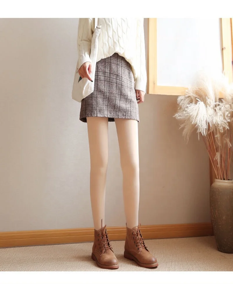 
High waist abdomen cartilage leggings stockings women wear stepping on feet to keep warm pressure cotton pants thickening 