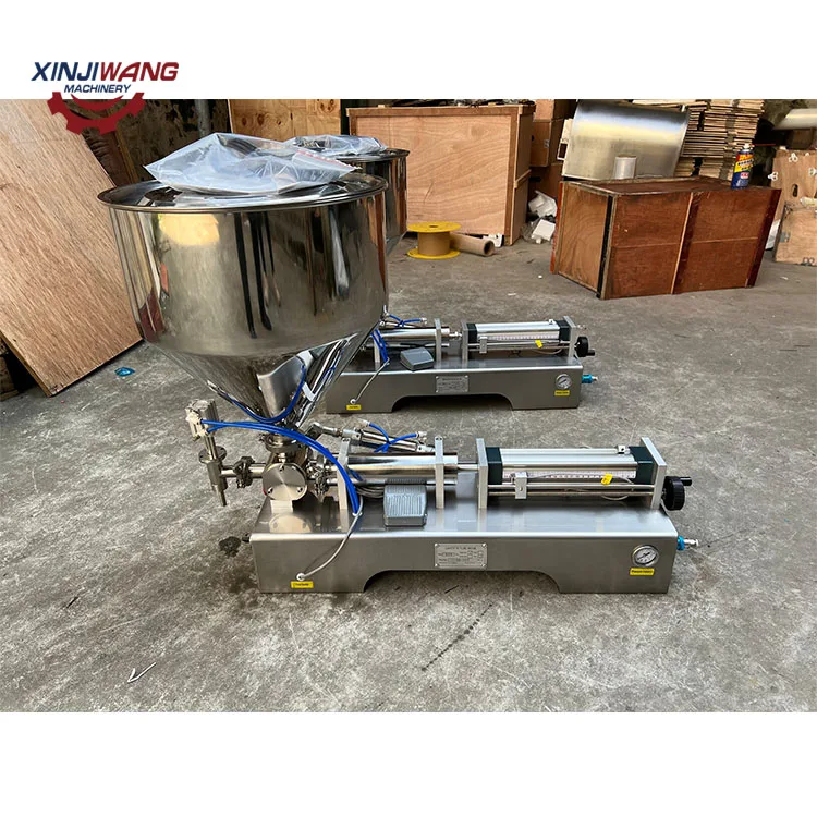 Semi Automatic Lotion Oil Lipstick Hot Cheese Spread Paste Cream Heating Mixing Filling filling packing machine