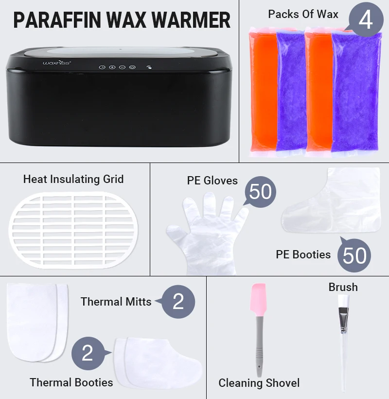 Waxkiss 4000ml Paraffin Wax Heater Kit For Hand And Foot Care Moisturize Skin For Personal Use