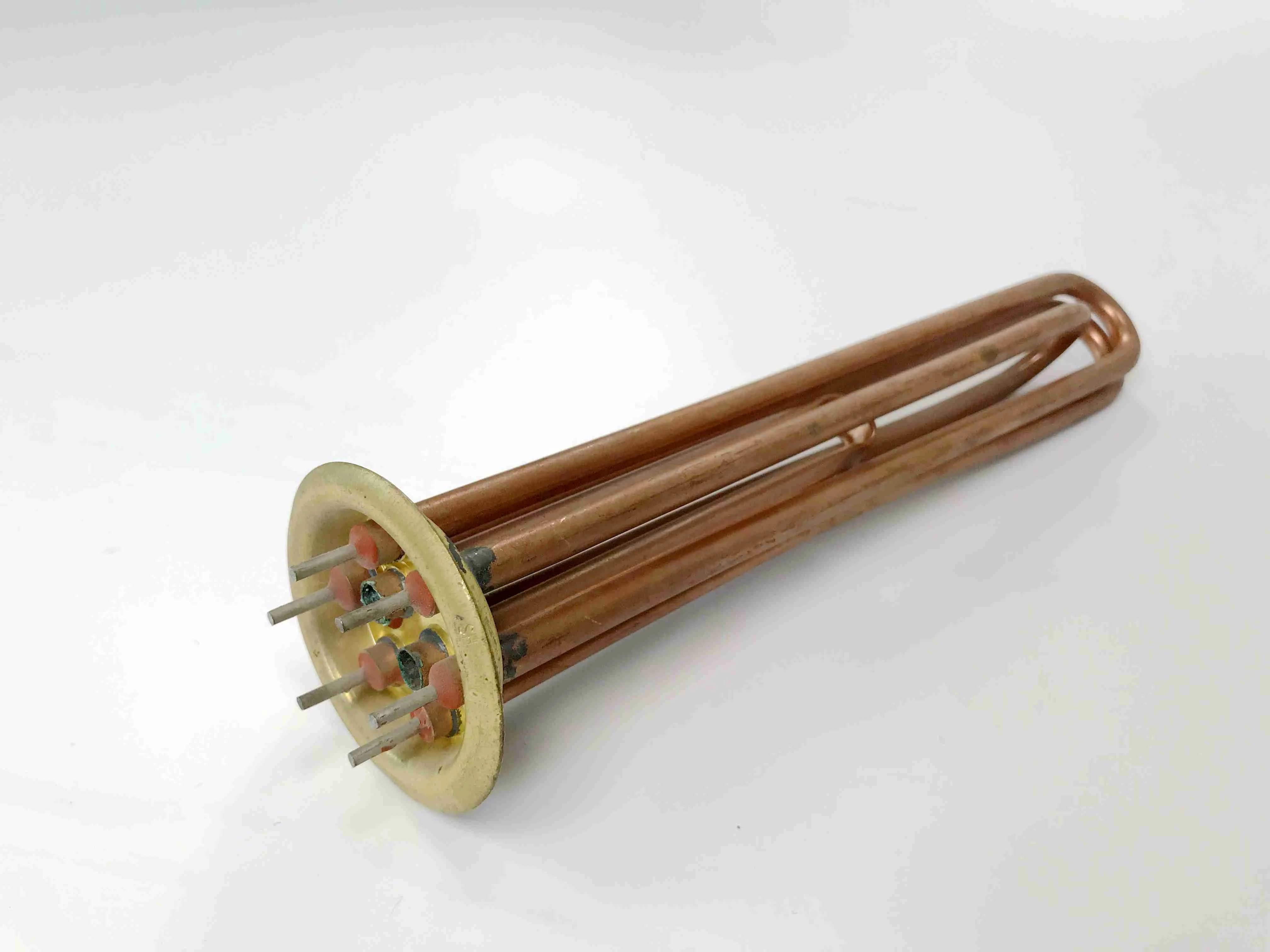 Highly efficient and durable copper tube immersion heating elements 380V 6000W 3 phase electric heating tubes