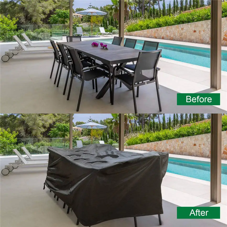 150 sizes Oxford Cloth Furniture Dustproof Cover For Rattan Table Cube Chair Sofa Waterproof Rain Garden Patio Protective Cover