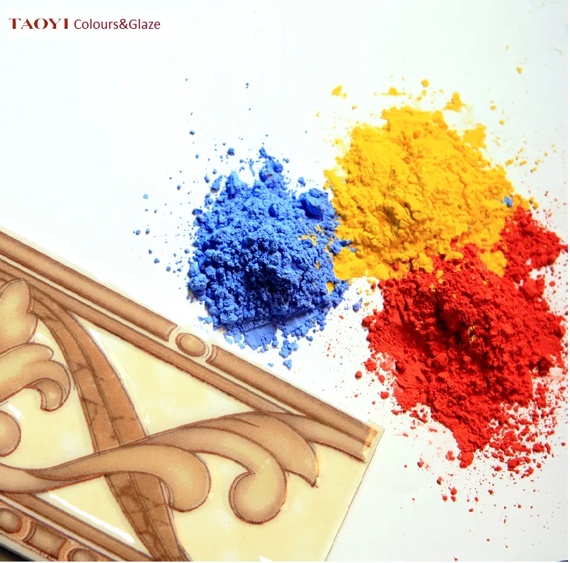 980C yellow color 2nd firing  inorganic ceramic on glaze pigment color powder