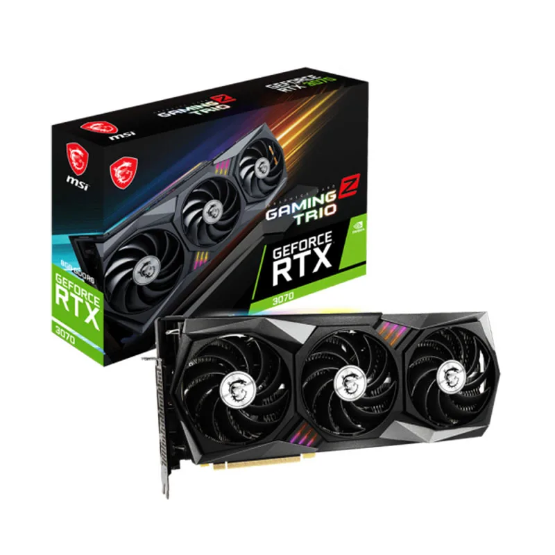 JIESHUO Wholesale Used Graphics Cards Three Fans MSI Rtx 3060 12gb Ddr6 Rtx3070 3080 Gpu Used