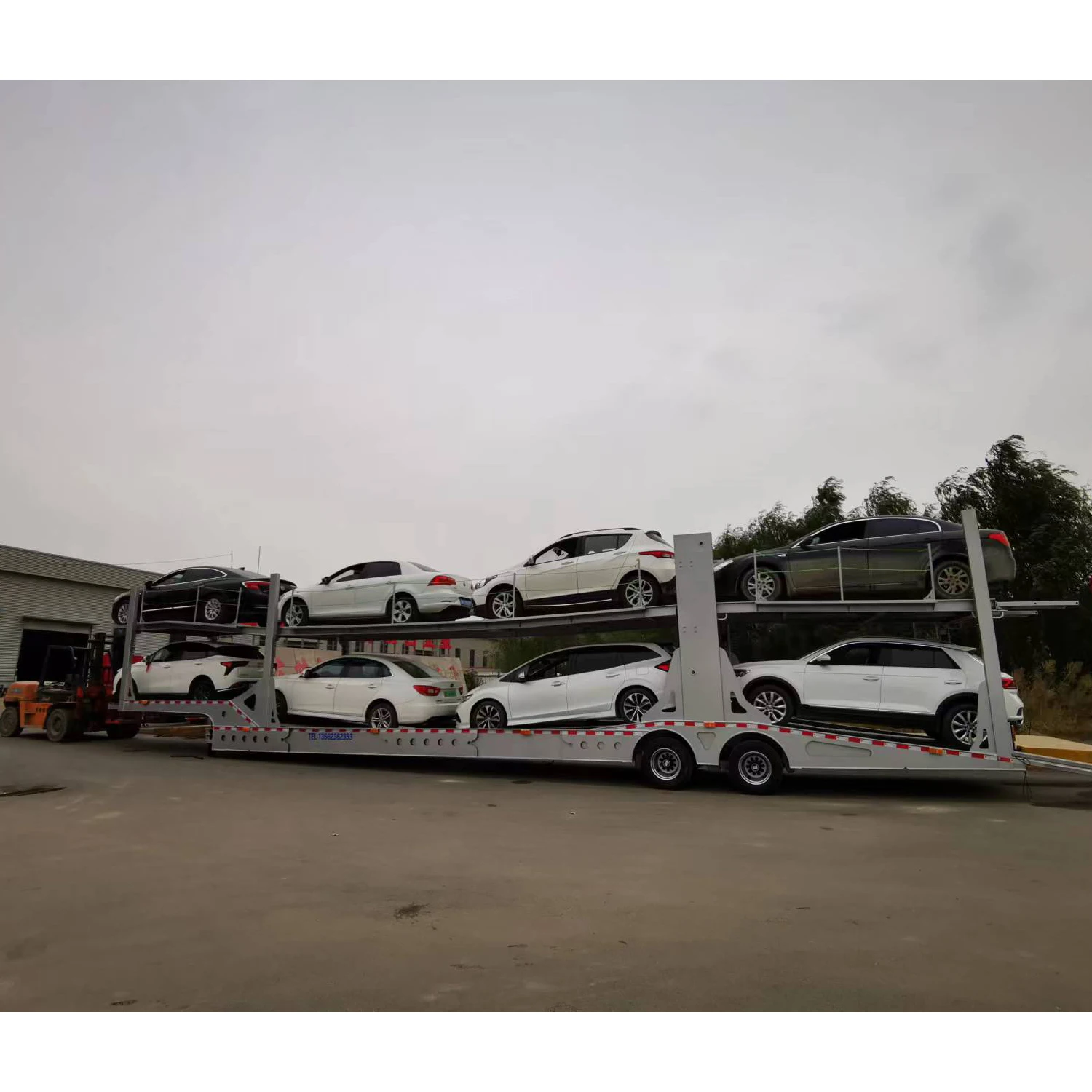 China supplier can customize 2 axle car transporter hot selling double decker car transporter trailer