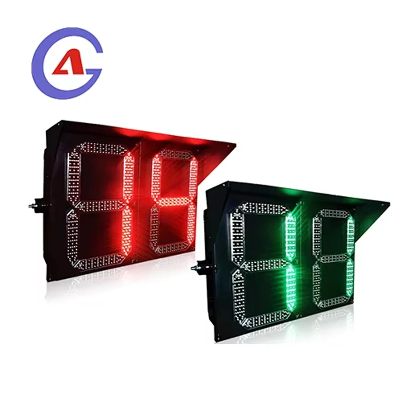 Source manufacturers accept customization outdoor 2.5 digits 3colors led traffic light countdown timer Red Green Traffic Light