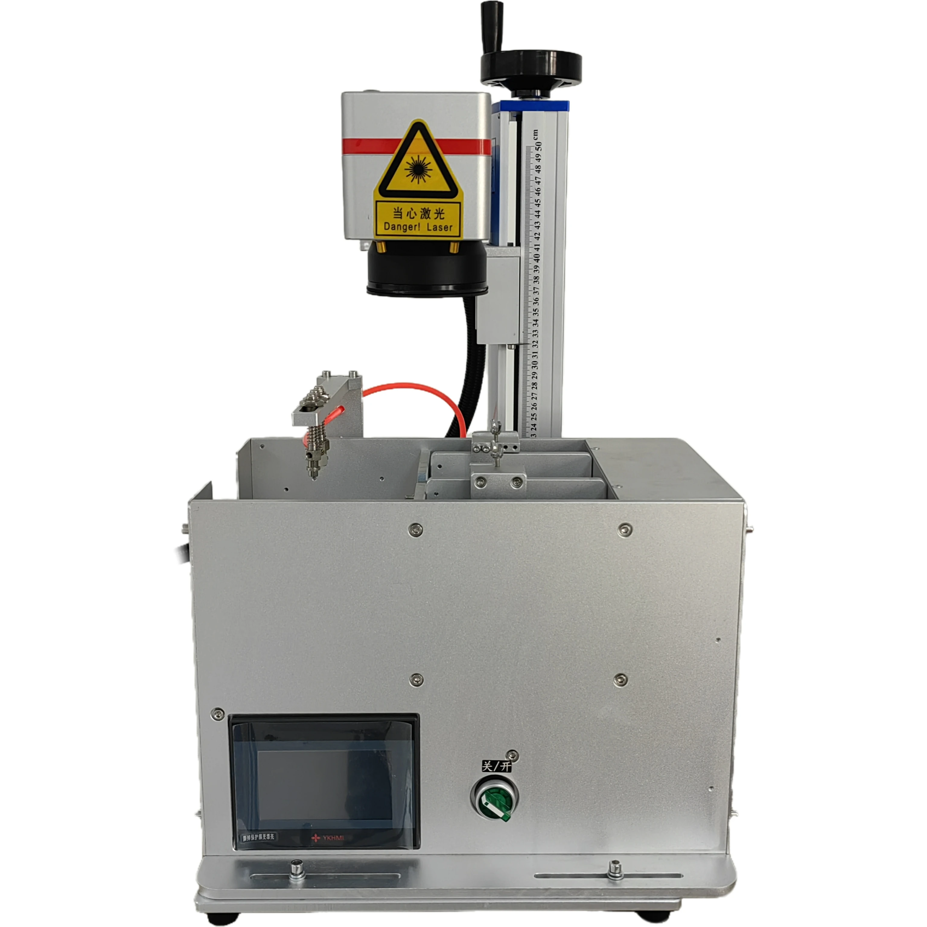 New Hot sell Automatic Feeding Laser Marking Machine 20W Power Marking Metal Business Cards Nameplates Plastic PC Cards IDCard