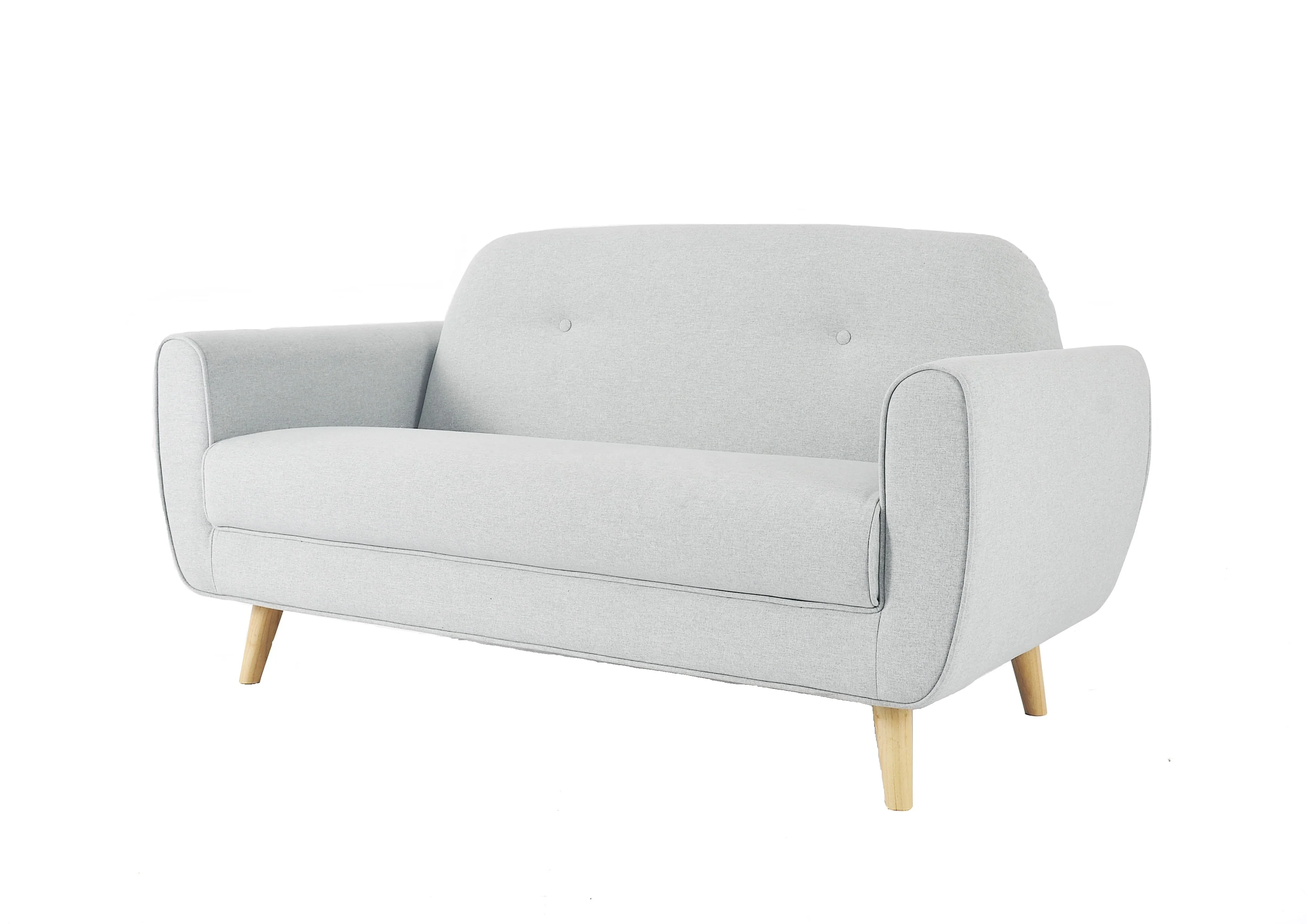 Nisco tufted memory foam 2 seater sofa living room sofa with solid wood legs