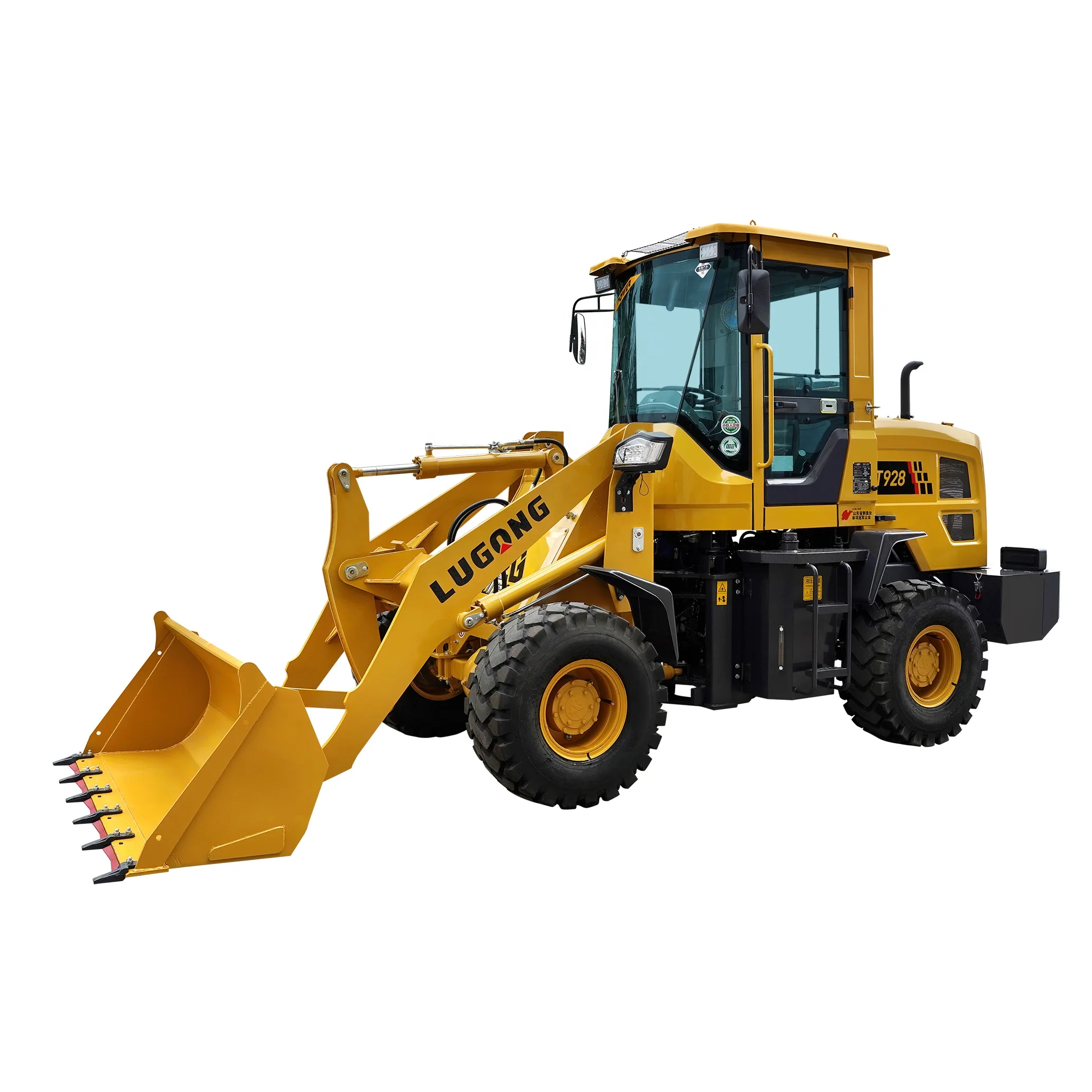 LUGONG T928 China Brand 1.6 ton CE Farm Industrial Small Articulated Small Mini Wheel Loader for Sale