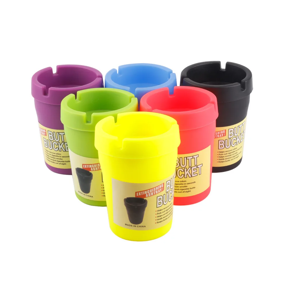 Wholesale New Colorfully Design Plastic Custom Smokeless Ashtray Smoking Plastic Car Ashtray