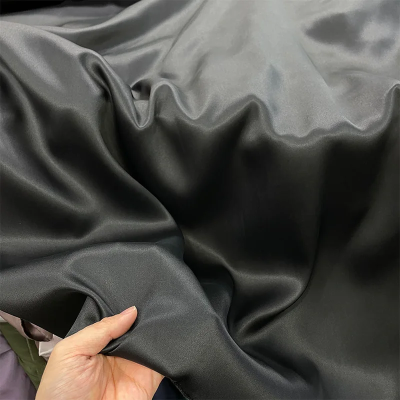30mm Eco-Friendly Silk Double-Sided Satin Fabric High Quality Glossy Smooth Garment Scarf with Plain Style on Both Sides