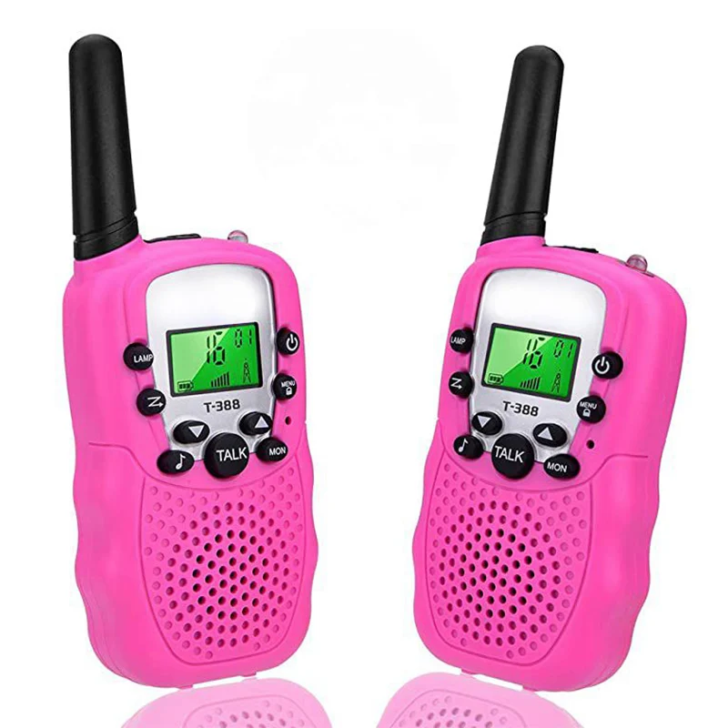 2 шт./пара ребенка портативный двухстороннее радио 3 км РАДИОТЕЛЕФОНА Walkie Talkie “иди и детей 22 канала с ЖК-экраном подсветкой фонарик