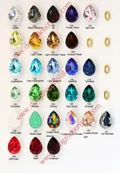 Разноцветные кристаллы в форме капли, модный камень для изготовления ювелирных изделий