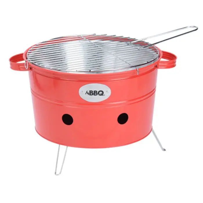 Round shape metal portable bbq