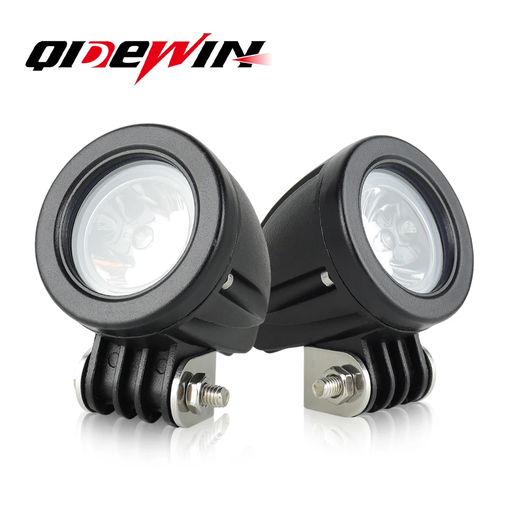 Qidewin new design super brightness flood spot Beam 3inch Round mini 10W round led work light for offroad Motorcycle trucks car
