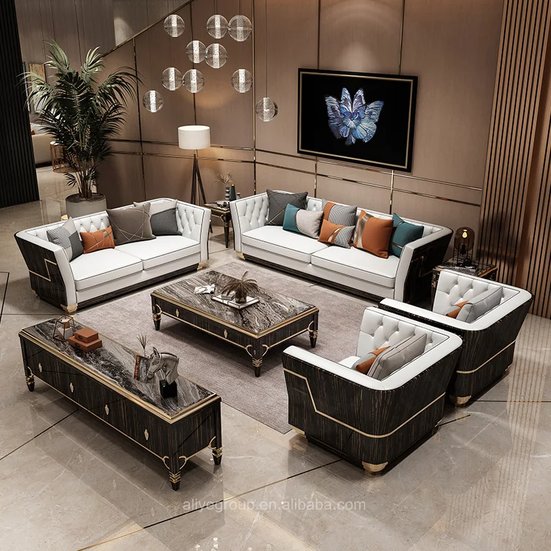 Modern Living Room Fabric Wooden Frame Comfortable Sofa For Home