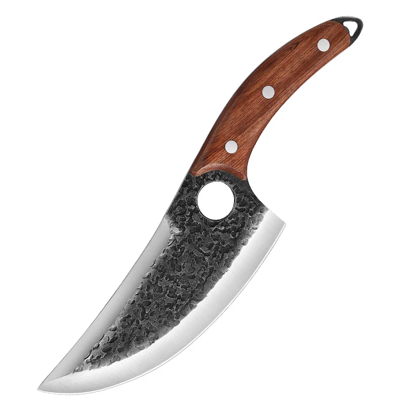 Hand Forged Butcher Knife Meat Cleaverwith Leather Sheath High Carbon Steel Butcher Knife Chopper for kitchen